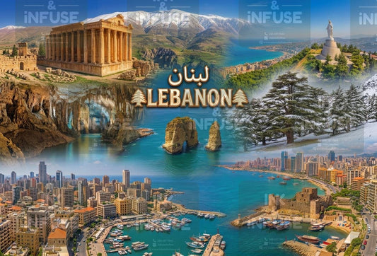 Lebanon Landmarks Puzzle Gift Set | 120-Piece Jigsaw, Custom Pouch, Reference Print