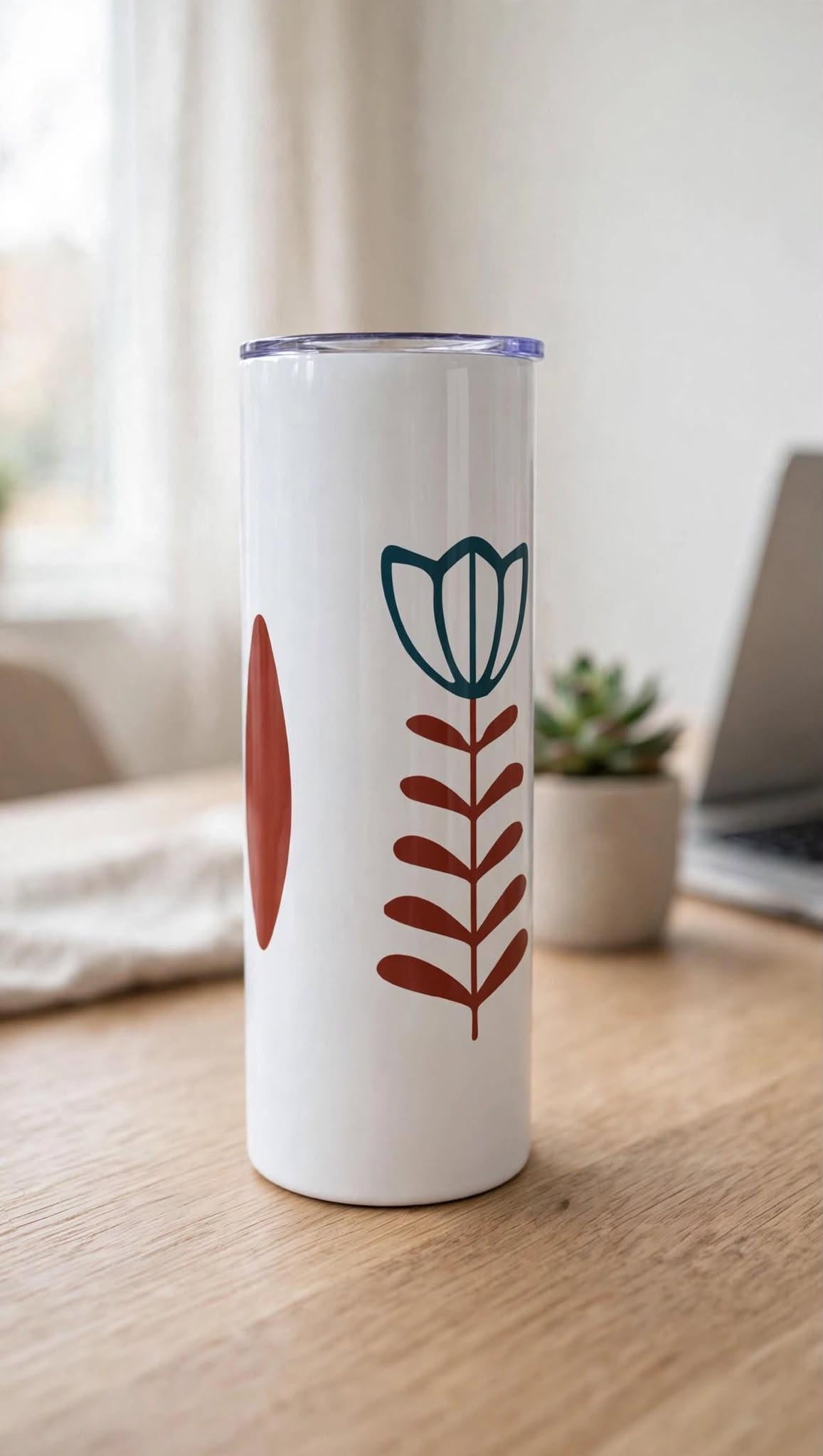 Evil Eye (hamsa) & Floral Finjan Insulated Tumbler